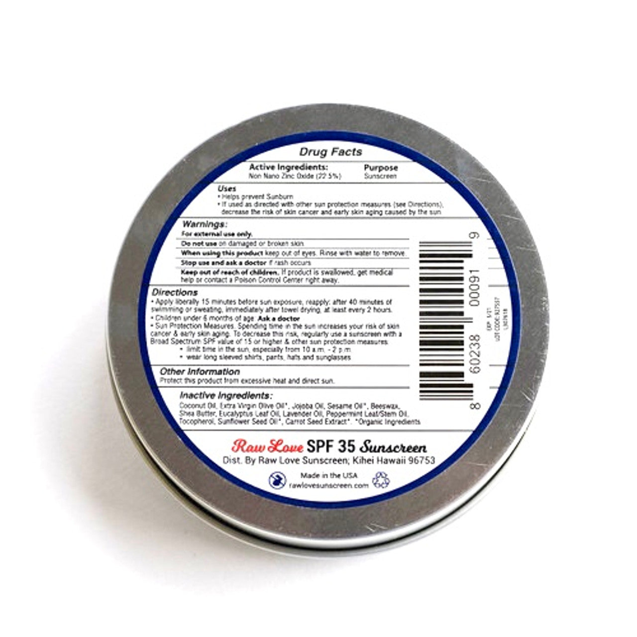 Raw Love Mineral Sunscreen UVA/UVB SPF 35 Raw Love Mineral Sunscreen UVA/UVB SPF 35