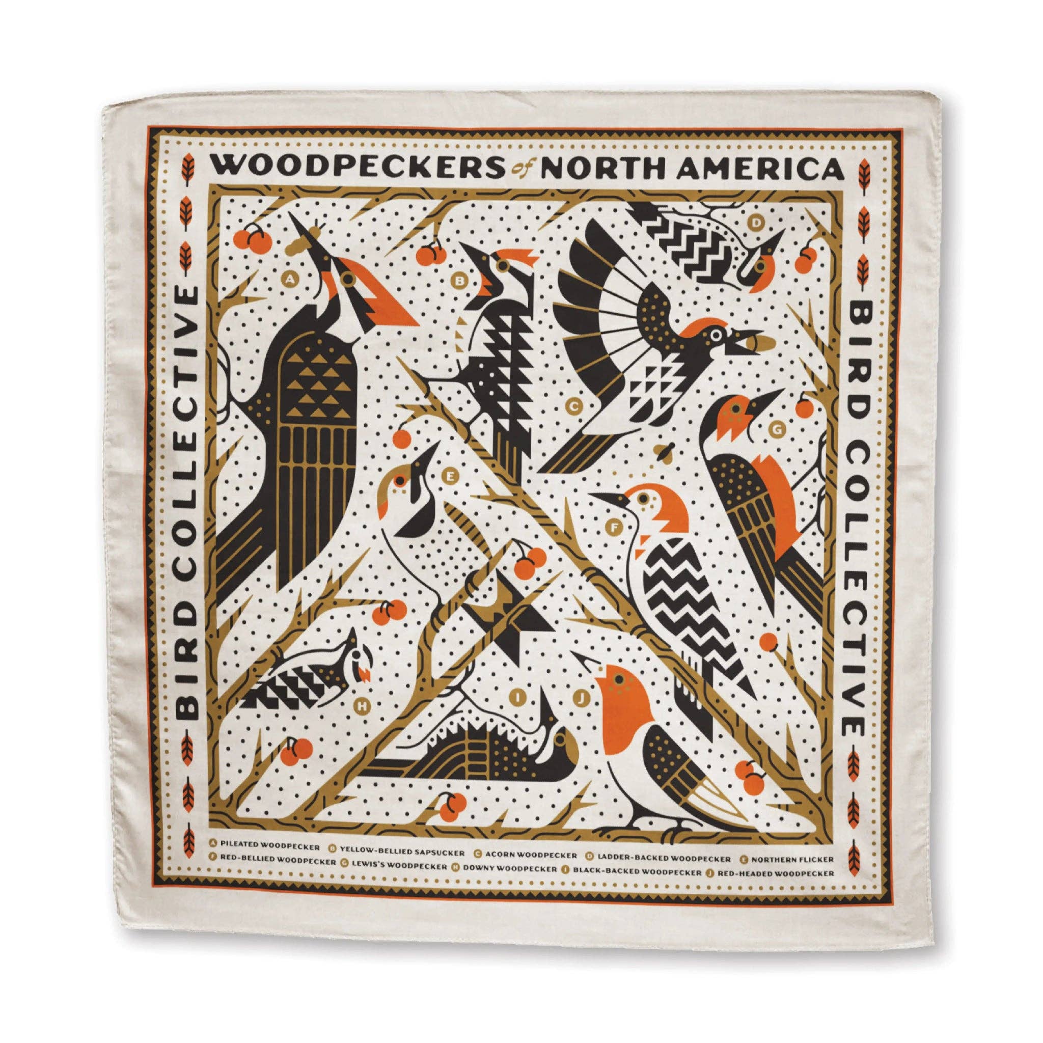 Woodpecker Bandana by Bird Collective Woodpecker Bandana by Bird Collective