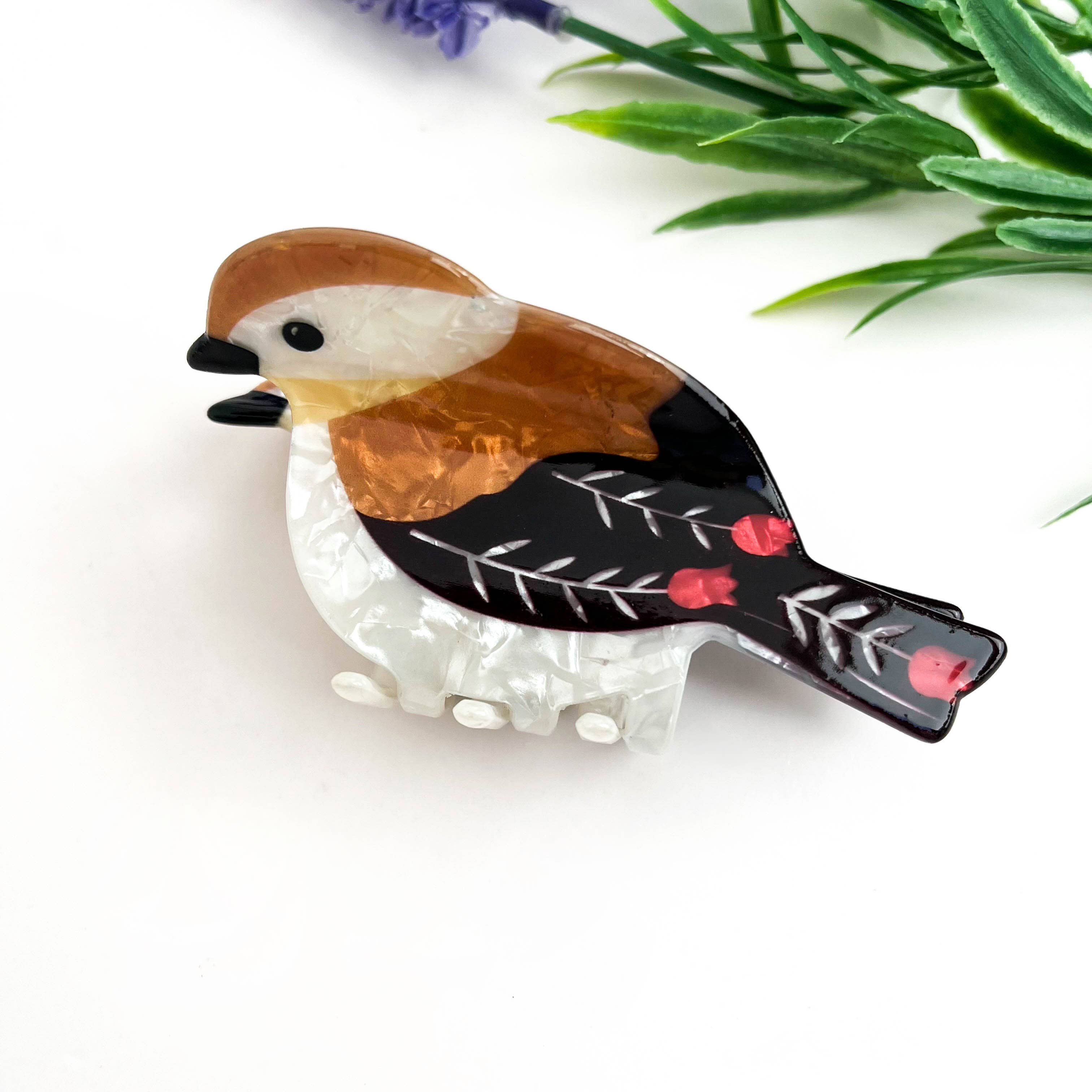 Blue Bird Acrylic Hair Claw