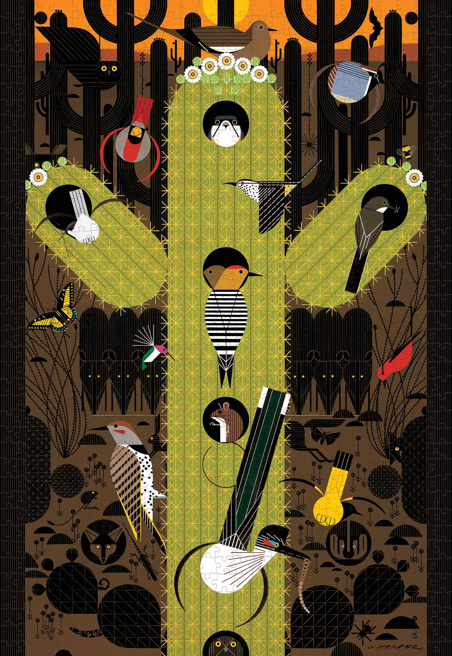 Charley Harper: The Desert 1000-Piece Jigsaw Puzzle