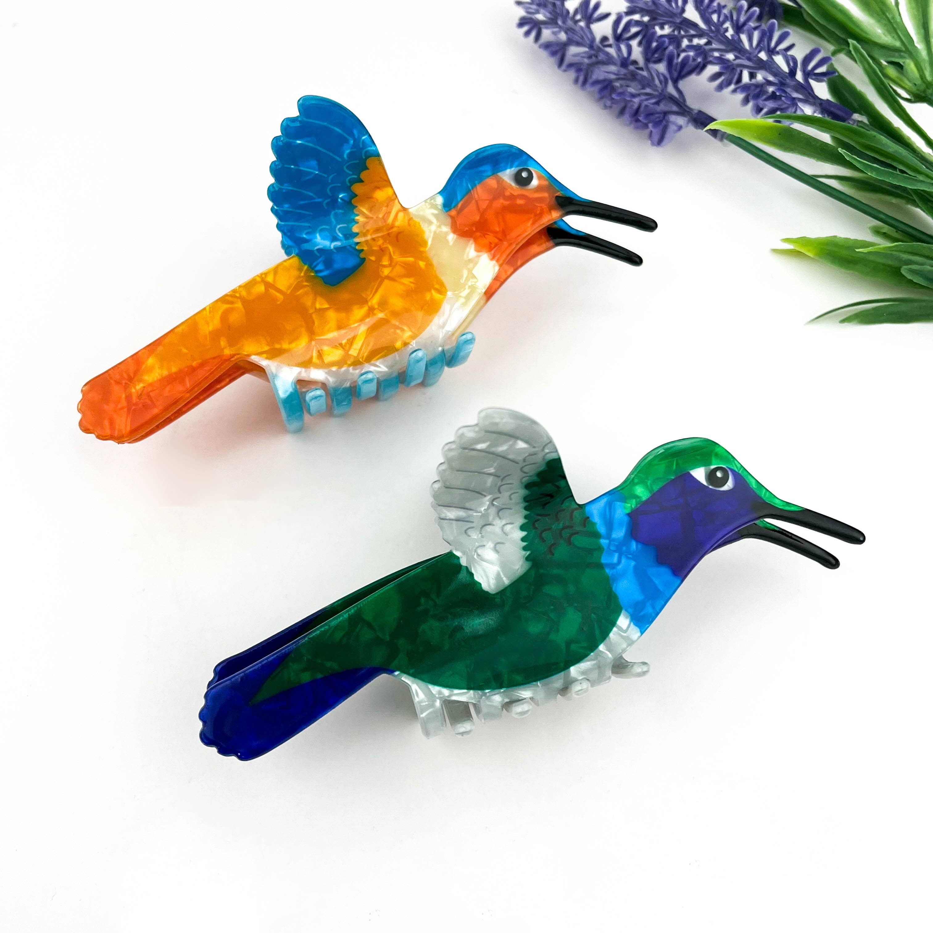 Brown Bird Acrylic Hair Claw