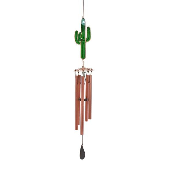 Stained Glass Saguaro Windchime