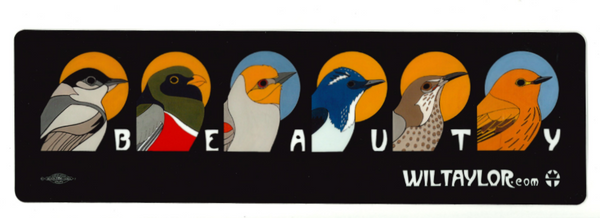 "Beauty" Bumper Sticker by Wil Taylor