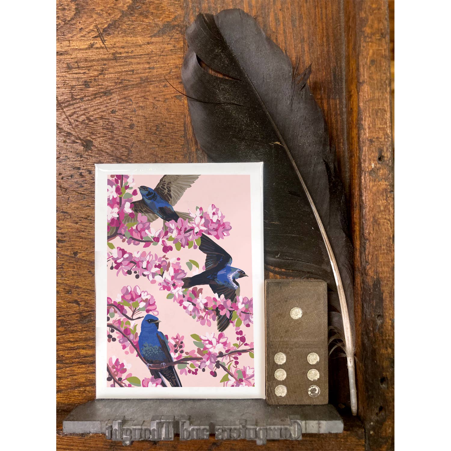 Purple Martins and Cherry Blossoms Magnet