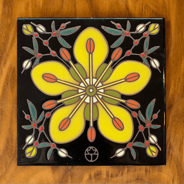 Wil Taylor Creosote Glazed Trivet by Carly Quinn Studios