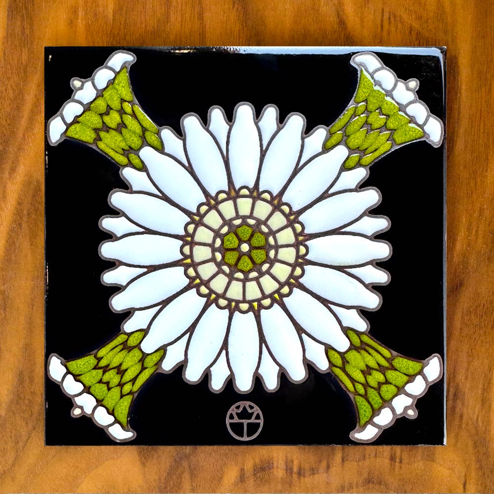 Wil Taylor Saguaro Cactus Bloom Hand Glazed Art Tile Trivet