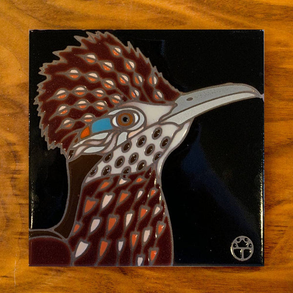 Roadrunner Hand Glazed Art Tile Trivet