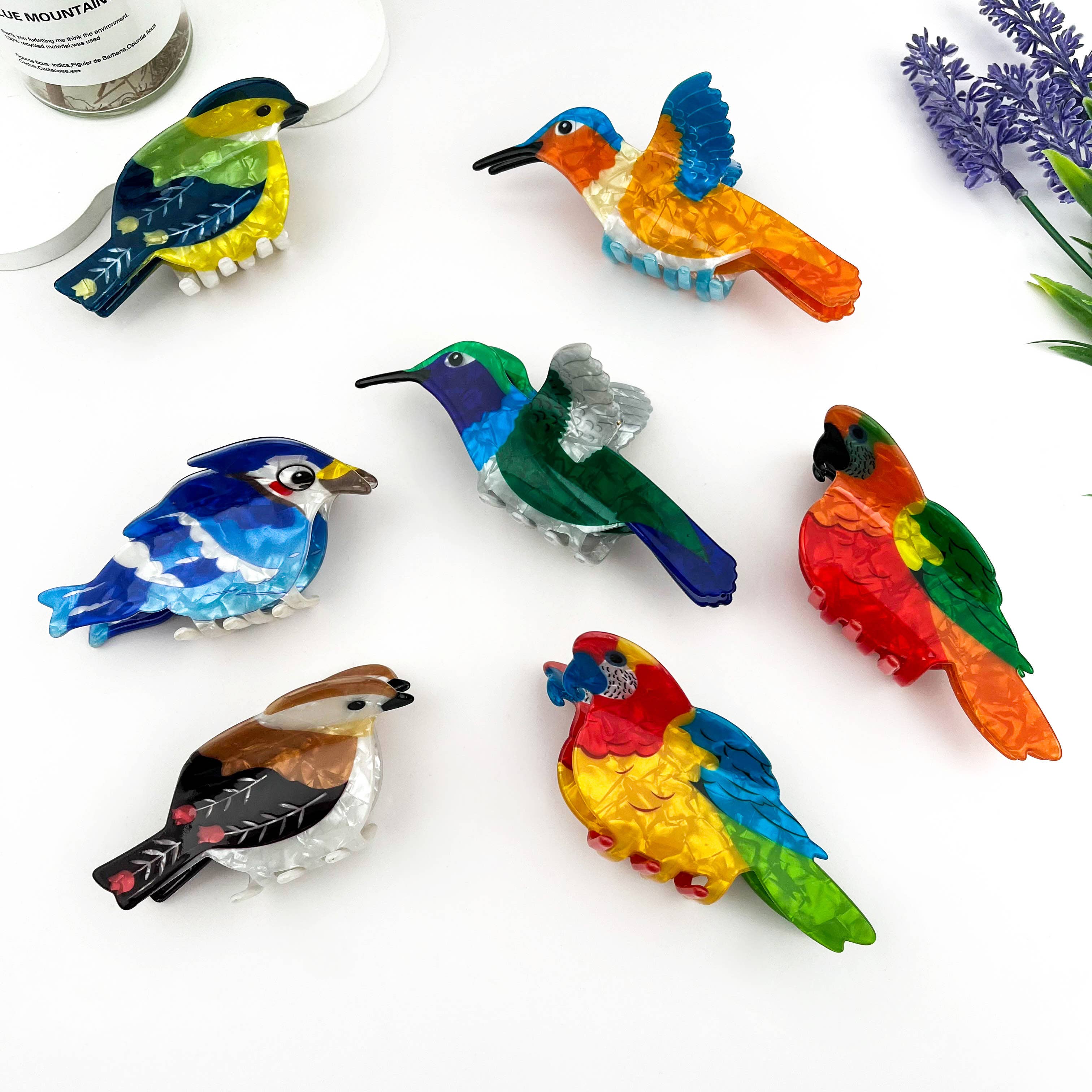 Brown Bird Acrylic Hair Claw