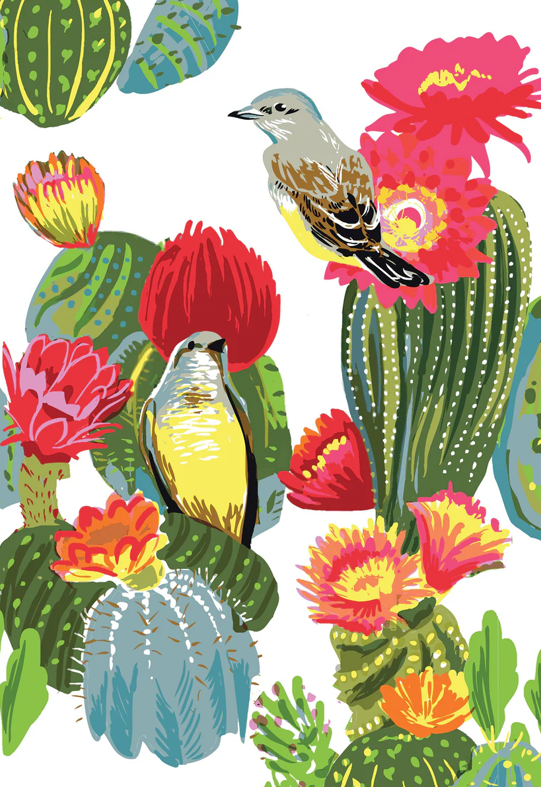 Kingbird Cactus Magnet by Rigel Paper