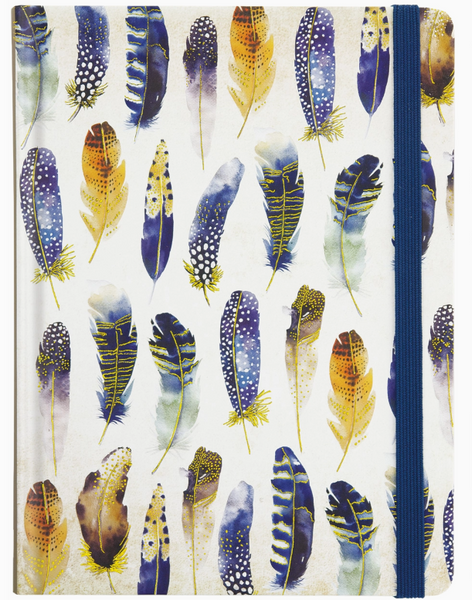 Watercolor Feathers Midsize Journal